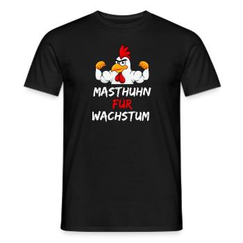 masthuhn für wachstum - Männer T-Shirt - Schwarz - Vorne - AI Model Male 178 light (178cm)