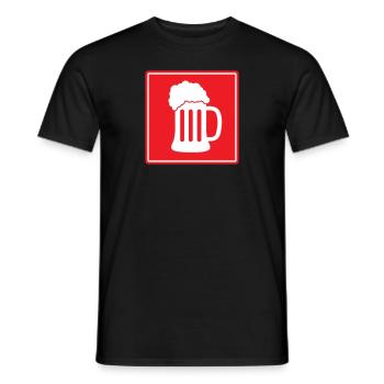 Bière extincteur de soif - T-shirt homme - noir - Devant - AI Model Male 178 light (178cm)