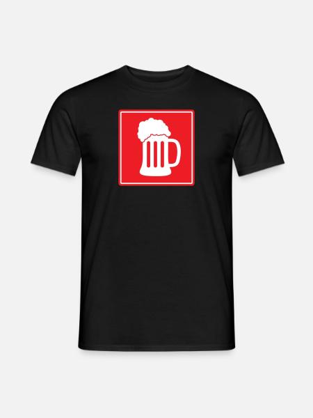 Durstlöscher Bier - Männer T-Shirt - Schwarz