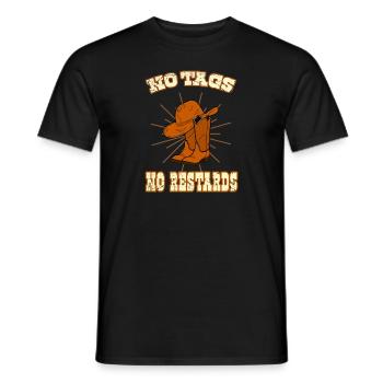Linedance No tags no restards - Men's T-Shirt - black - Front - AI Model Male 178 light (178cm)