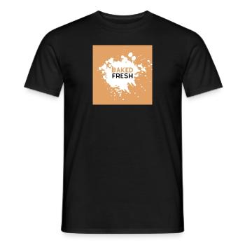 FRISCH GEBACKEN - Männer T-Shirt - Schwarz - Vorne - AI Model Male 178 light (178cm)