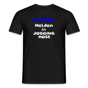 Physios Helden in Jogginghose, Physiotherapeut - Männer T-Shirt - Schwarz - Vorne - AI Model Male 178 light (178cm)