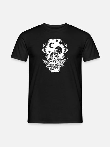 Sarg Liebe Skelette - Männer T-Shirt - Schwarz