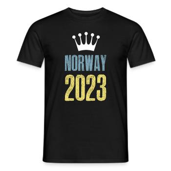 Norway 2023 Krone - Männer T-Shirt - Schwarz - Vorne - AI Model Male 178 light (178cm)