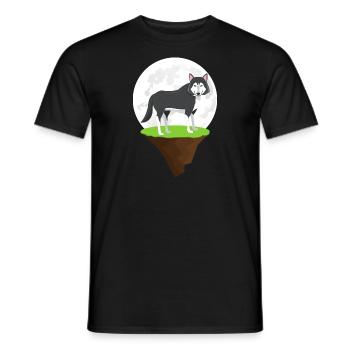 Wolf - T-shirt homme - noir - Devant - AI Model Male 178 light (178cm)