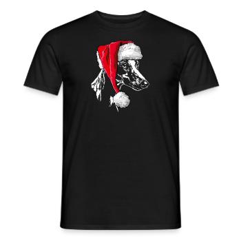 Santa WHIPPET Chiens chien Wilsigns - T-shirt homme - noir - Devant - AI Model Male 178 light (178cm)