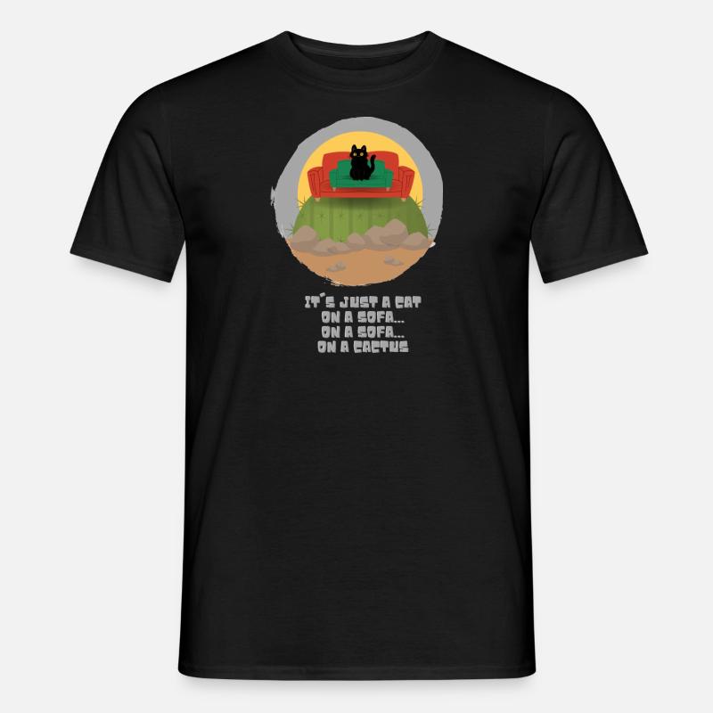 Just a cat - Männer T-Shirt - Schwarz