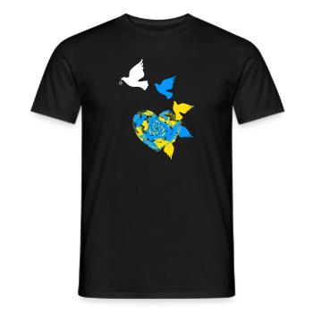 Ukraine - Men's T-Shirt - black - Front - AI Model Male 178 light (178cm)