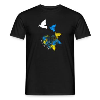 Ukraine - Men's T-Shirt - black - Front - AI Model Male 178 light (178cm)
