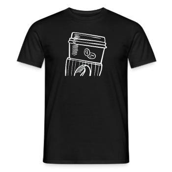 Tasse à café Café à emporter - T-shirt homme - noir - Devant - AI Model Male 178 light (178cm)