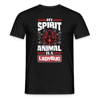 Coccinelle Entomologiste Coccinelles Entomologie Drôle - T-shirt homme - noir - Devant - AI Model Male 178 light (178cm)