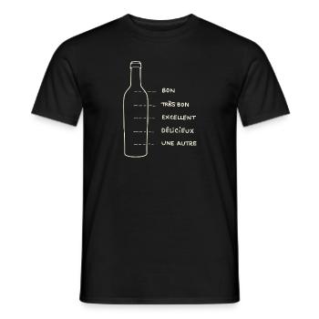Another tavern keeper! The stages of the tasting - Men's T-Shirt - black - Front - AI Model Male 178 light (178cm)