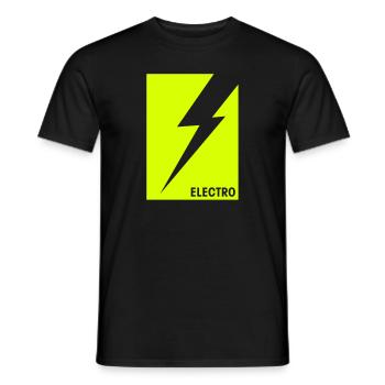 electro - Men's T-Shirt - black - Front - AI Model Male 178 light (178cm)