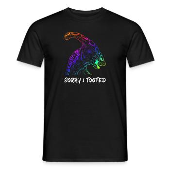 Dinosaur Parasaurolophus Dino Gift - Men's T-Shirt - black - Front - AI Model Male 178 light (178cm)