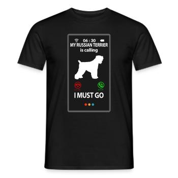 Black Russian Terrier Dictons drôles - T-shirt homme - noir - Devant - AI Model Male 178 light (178cm)