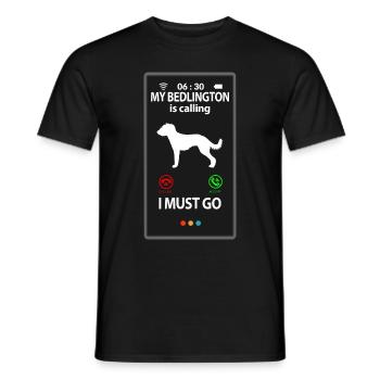 Bedlington Whippet Spruch Sprüche Lustig Witzig - Männer T-Shirt - Schwarz - Vorne - AI Model Male 178 light (178cm)