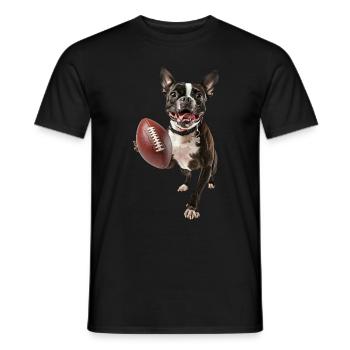 Boston Terrier - Men's T-Shirt - black - Front - AI Model Male 178 light (178cm)