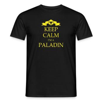 Paladin Rollenspiel Nerd Geek Geschenk - Männer T-Shirt - Schwarz - Vorne - AI Model Male 178 light (178cm)