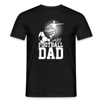 Crazy Football Dad - Men's T-Shirt - black - Front - AI Model Male 178 light (178cm)