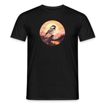 Meise - Männer T-Shirt - Schwarz - Vorne - AI Model Male 178 light (178cm)