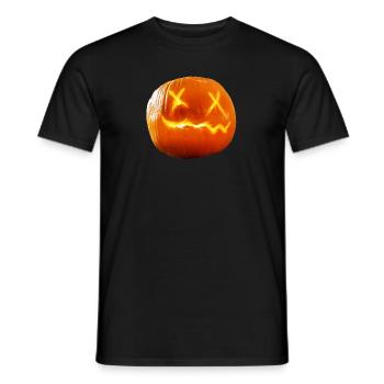 Pumpkin Glow - Men's T-Shirt - black - Front - AI Model Male 178 light (178cm)