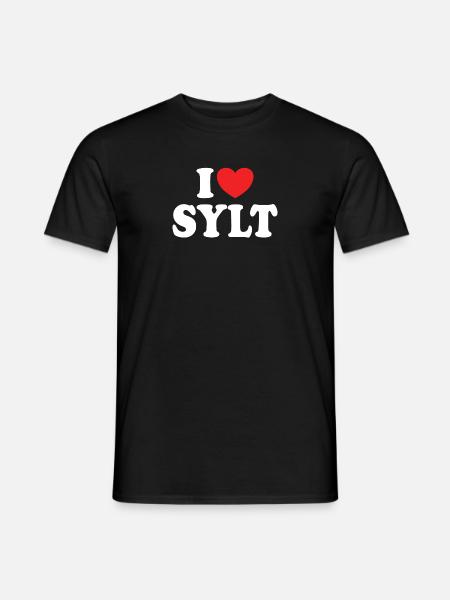 I love Sylt - Men's T-Shirt - black