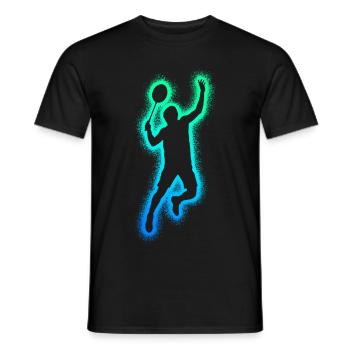 Badminton Players Badminton Men Boys Badminton - Men's T-Shirt - black - Front - AI Model Male 178 light (178cm)