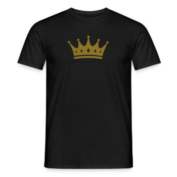 Krone - Männer T-Shirt - Schwarz - Vorne - AI Model Male 178 light (178cm)
