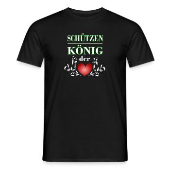 Schützenkönig der Herzen - Männer T-Shirt - Schwarz - Vorne - AI Model Male 178 light (178cm)