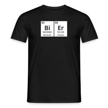Bier chemische Formel - Männer T-Shirt - Schwarz - Vorne - AI Model Male 178 light (178cm)