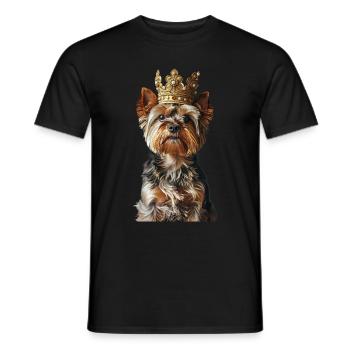 Yorkshire Terrier - Männer T-Shirt - Schwarz - Vorne - AI Model Male 178 light (178cm)