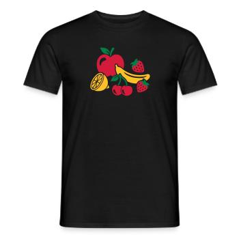 Obst - Männer T-Shirt - Schwarz - Vorne - AI Model Male 178 light (178cm)