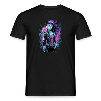 Moderne Tinte Gothic Gir - Männer T-Shirt - Schwarz - Vorne - AI Model Male 178 light (178cm)