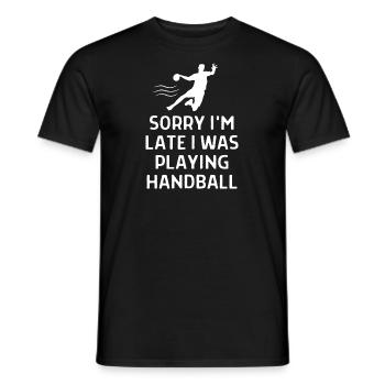 Handball Handball Player Saying Gift - Men's T-Shirt - black - Front - AI Model Male 178 light (178cm)
