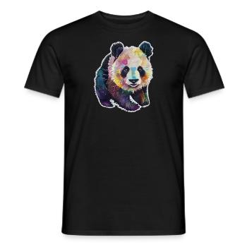 BABY PANDA WATERCOLOR - Men's T-Shirt - black - Front - AI Model Male 178 light (178cm)