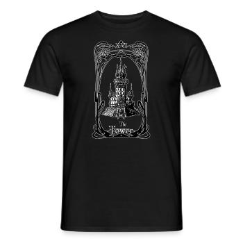 The Tower tarot card - Men's T-Shirt - black - Front - AI Model Male 178 light (178cm)