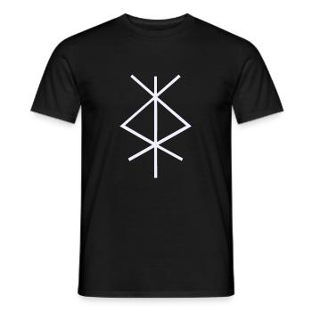 Protection Runes Isa Inguz Algiz - Men's T-Shirt - black - Front - AI Model Male 178 light (178cm)