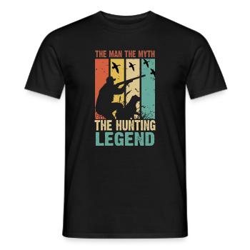 Hunters Hunting - Men's T-Shirt - black - Front - AI Model Male 178 light (178cm)