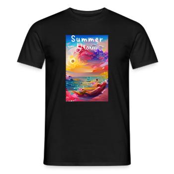 Sommertraum - Männer T-Shirt - Schwarz - Vorne - AI Model Male 178 light (178cm)