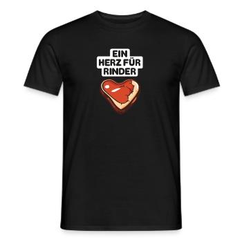 Ein Herz für Rinder - Männer T-Shirt - Schwarz - Vorne - AI Model Male 178 light (178cm)