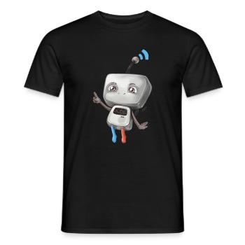 Petit robot - T-shirt homme - noir - Devant - AI Model Male 178 light (178cm)