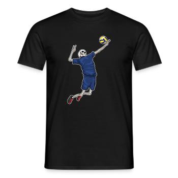 Skelett Volleyballspieler Volleyball - Männer T-Shirt - Schwarz - Vorne - AI Model Male 178 light (178cm)