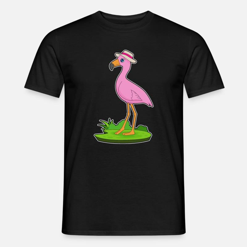 Flamingo Hut - Männer T-Shirt - Schwarz