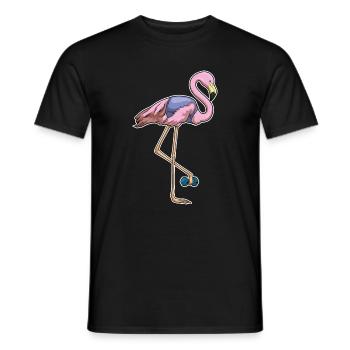 Flamingo Bodybuilder Dumbbell Bodybuilding - Men's T-Shirt - black - Front - AI Model Male 178 light (178cm)