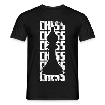 Funny chess game - Men's T-Shirt - black - Front - AI Model Male 178 light (178cm)