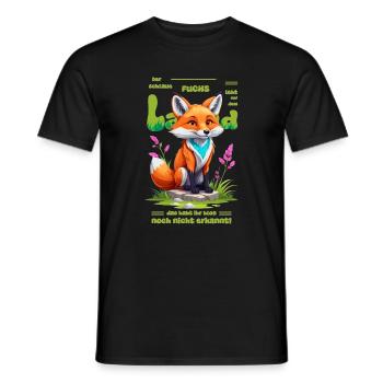 Der schlaue Fuchs vom Land - Männer T-Shirt - Schwarz - Vorne - AI Model Male 178 light (178cm)
