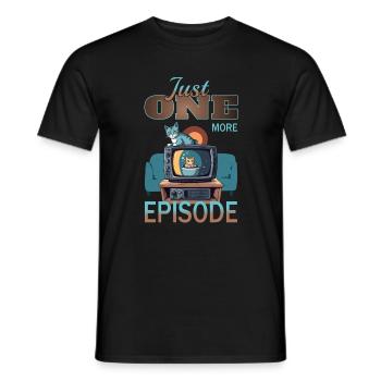 Katze auf Sendung - Männer T-Shirt - Schwarz - Vorne - AI Model Male 178 light (178cm)