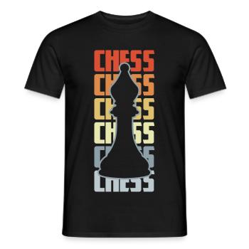 Vintage Schach - Männer T-Shirt - Schwarz - Vorne - AI Model Male 178 light (178cm)