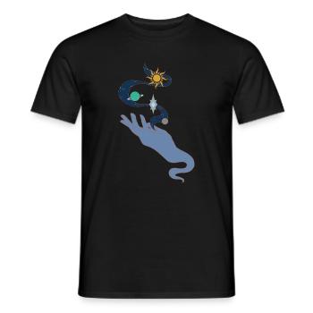 Universe in hand colour - Männer T-Shirt - Schwarz - Vorne - AI Model Male 178 light (178cm)