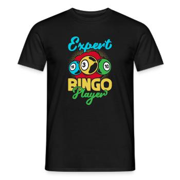 Jeu de bingo Expert Joueur Bingo - T-shirt homme - noir - Devant - AI Model Male 178 light (178cm)